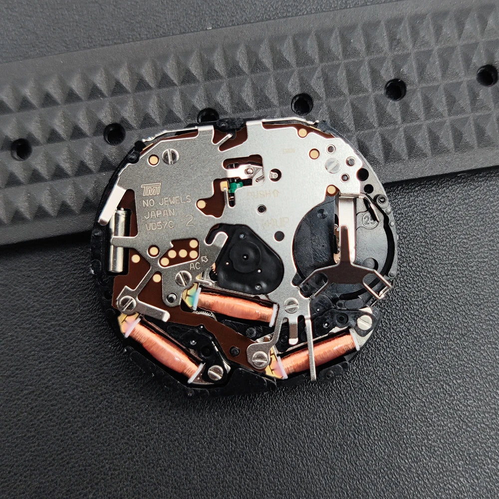Japan Original VD57 VD57C Chronograph Quartz Watch Movement 3H White Date Standard Chrono 1/10 sec/sec/60 min Mod Replace Parts