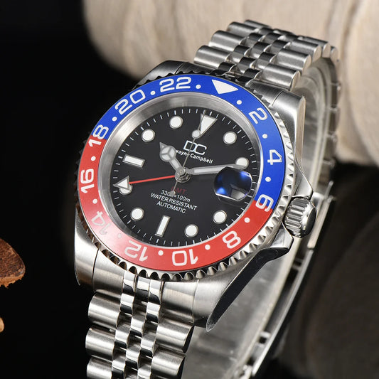 For NH34 GMT Hands Watch Hand Parts Blue&green BGW9 Luminous Suitable For NH35 Automatic Movement Watches Pointer Accessories