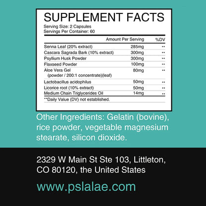 60-Day Colon Detox - Intestinal Health, Colon Cleansing & Detoxification, Promotes Bowel Movements