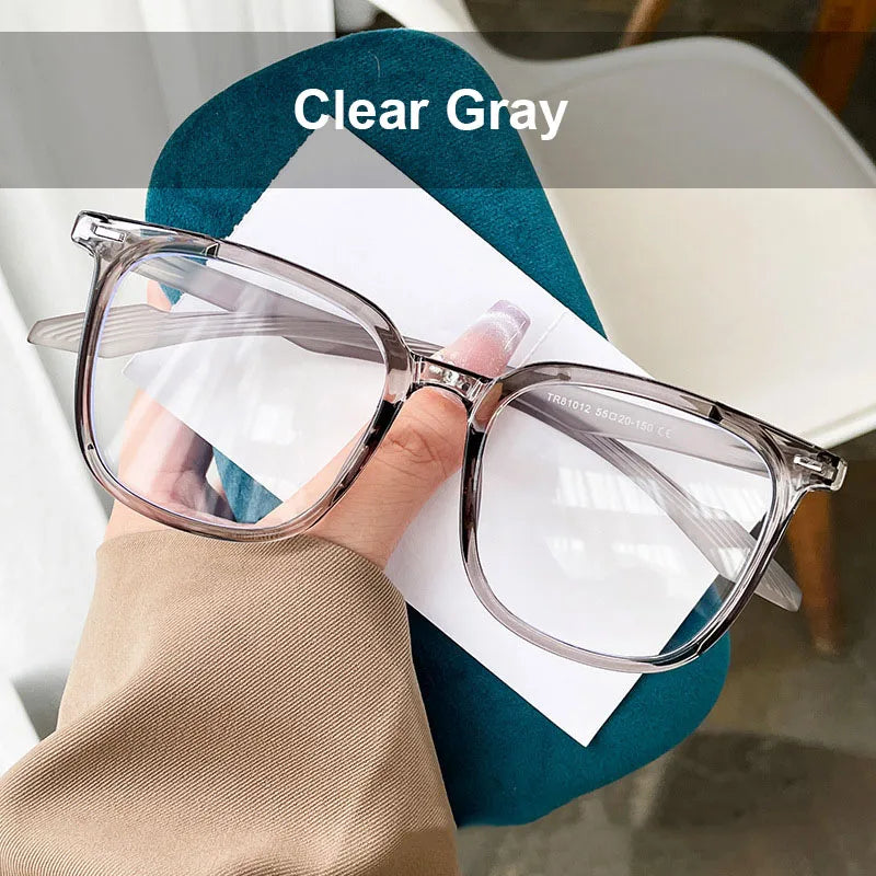 UVLAIK TR90 Large Square Glasses Frame Women Men Fashion Oversized Myopia Eyewear Optical Prescription Eyeglasses Frame