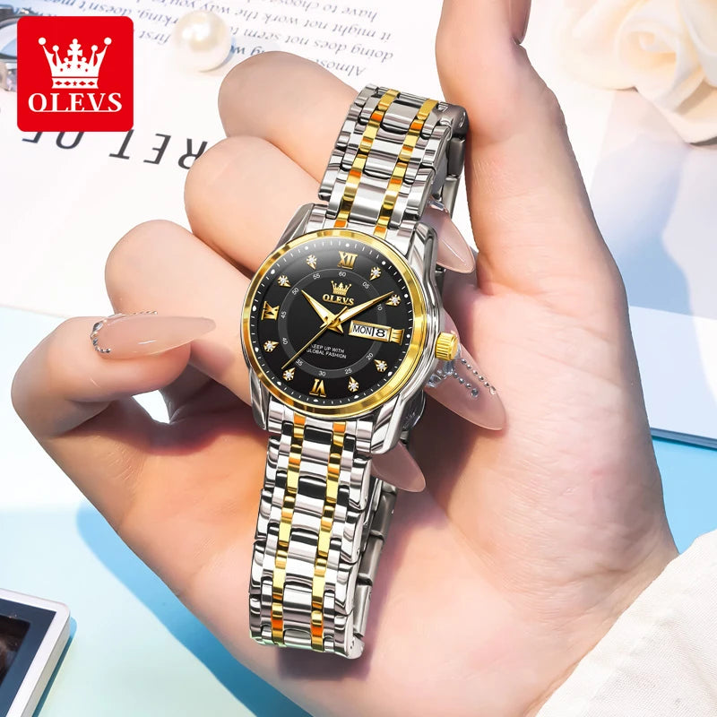 OLEVS 5513X Perfume Womens Watch Original Quartz Watch Waterproof Luminous Day Date Ladies Watches Fragrant Watch Gift New Reloj