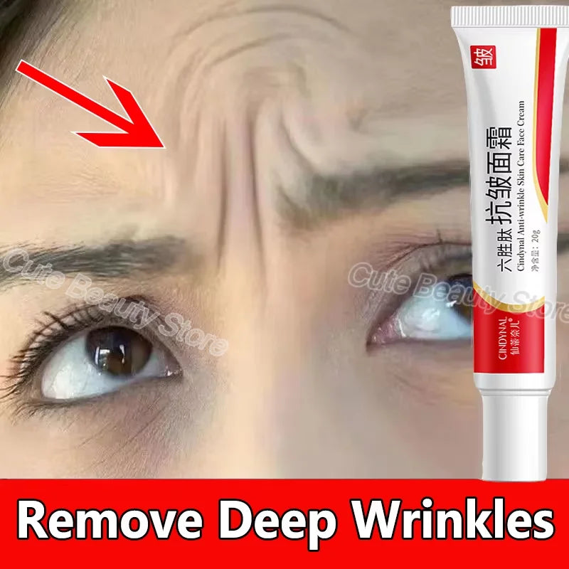 Six Peptide Wrinkle Remover Face Cream Instant Firming Lift Anti-Aging Fade Fine Lines Whitening Moisturizing Smooth Skin Care