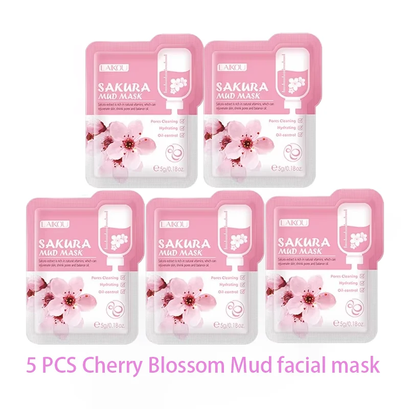 LAIKOU 5pcs Moisturizing Facial Mask Hydrating Sleeping Face Sheet Masks Repairing & Nourishing Night Face Mask Skin Care