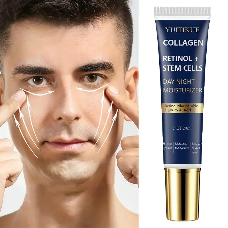 Collagen Retinol + Stem Cells Eye Cream w/ Niacinamide & Hyaluronic Acid - Day & Night Moisturizer, Firms & Smooths Eye Area