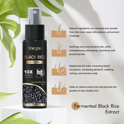 Black Rice Water Hair Care Spray Deep Moisturise Strengthens Hair Roots Ginger Scalp Care Repair Essence Fluid Hair Care