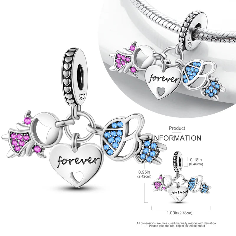 Hot Sale 925 Silver Charms Beads Perfume Animal Butterfly Pendants Fit Original Bracelet DIY Jewelry