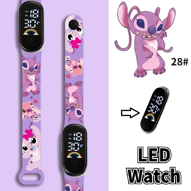 Stitch Children Watches Girls Waterproof Sport Touch Screen Watch for Women Waterproof Digital Clock Bracelet Gifts