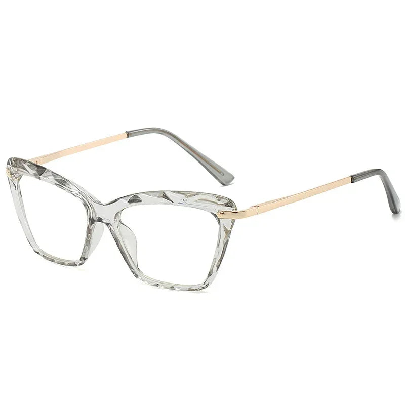 Cat Eye Glasses Frame Retro Anti Blue Women Clear Eyeglasses Women Men Alloy Resting Lense Optical Spectacle Eyeglass