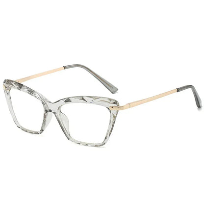 Cat Eye Glasses Frame Retro Anti Blue Women Clear Eyeglasses Women Men Alloy Resting Lense Optical Spectacle Eyeglass