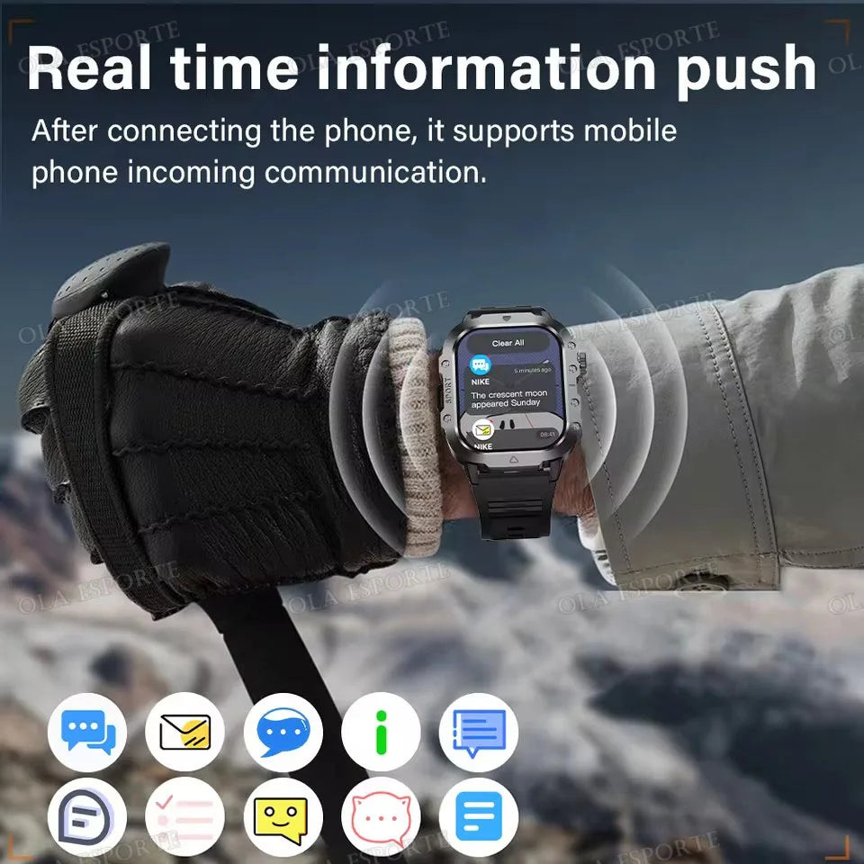 2025 New LED Men's Smartwatch Bluetooth Talking Smartwatch Multi Sport Mode Health Monitor Outdoor Sport Smart Watch For Android