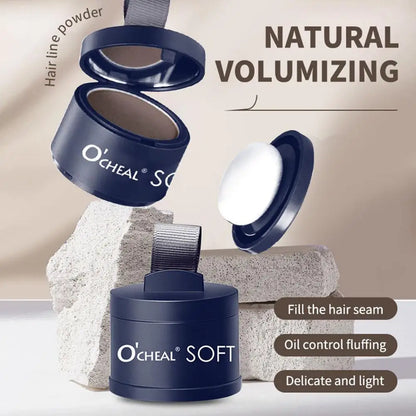 Hair Shadow Powder With Puff Quick Concealer Hairline Black/Dark Brown Waterproof Hair Shadow Hair Line Modified Powder