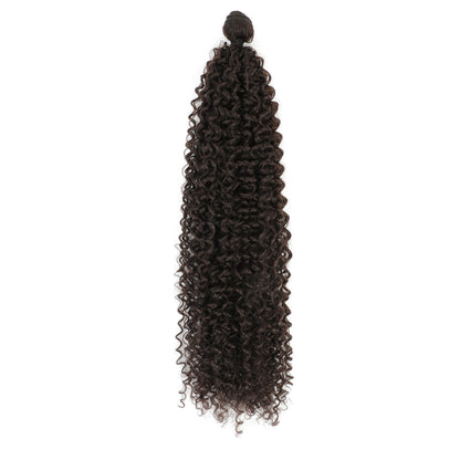 Magicae 30Inches Kinky Curly Hair Synthetic Brown Water Wave Hair Extension High Temperature Ombre Blond 27/613 Hair Bundles