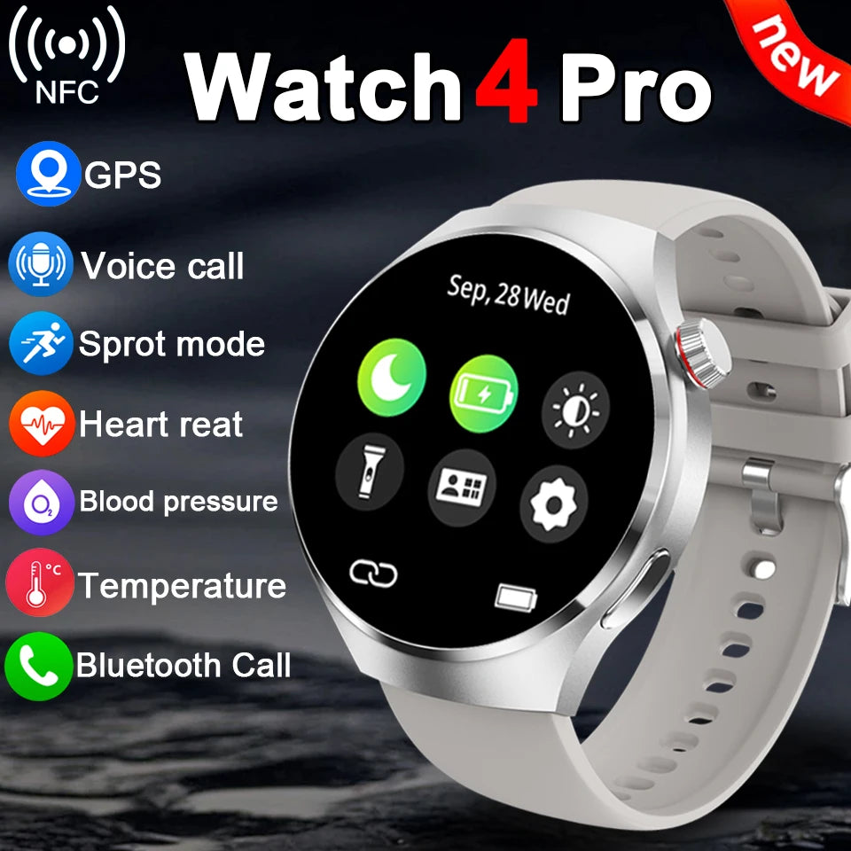2025New For Huawei Watch4 PRO Smart Watch Men Ms.Watch 4 Pro HD Screen Bluetooth Call NFC GPS Heart rate waterproof SmartWatch