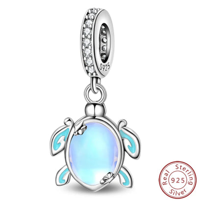 925 Sterling Silver Blue Purple Butterfly Perfume Bottle Starry Sky Hot Air Balloon Charms Beads Fit DIY S925 Bracelets Jewelry