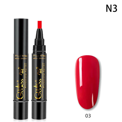 1 Pcs Pure Color Gel Nail Polish Pen For Nails Art Gel Semi Permanent Base Top Coat UV Gel Varnish Hybrid Neon Nail Polish