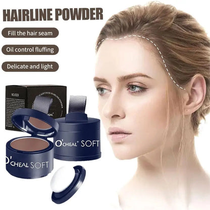 Hair Shadow Powder With Puff Quick Concealer Hairline Black/Dark Brown Waterproof Hair Shadow Hair Line Modified Powder