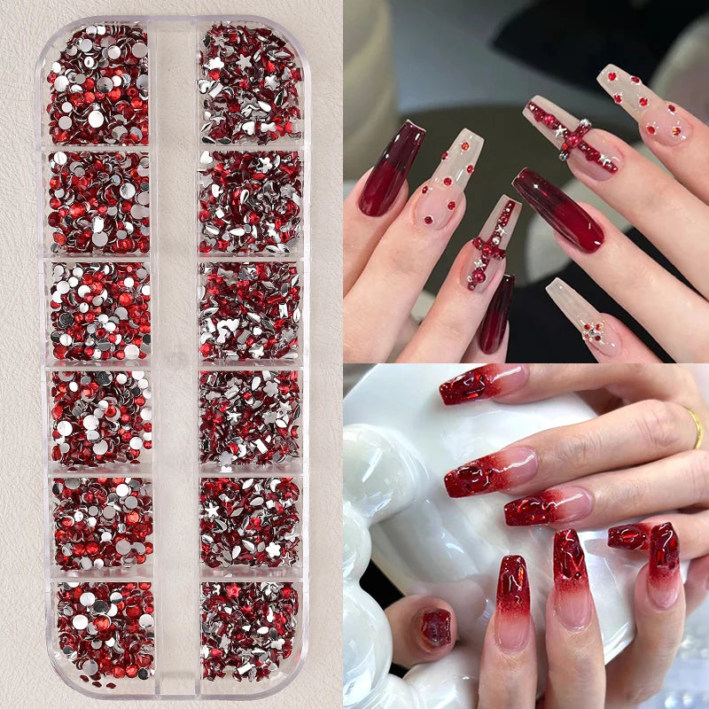 Nail Art Accessories - Charms, Rhinestones & Decorations, Nail Supplies with Art Parts & Figures