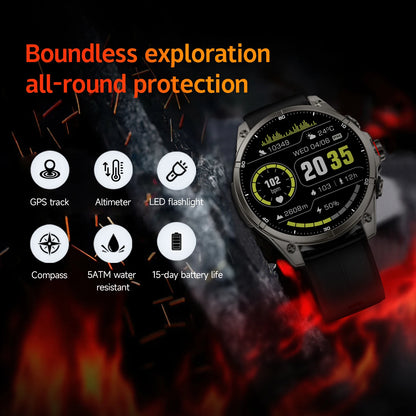 2025 New Premium GPS Smart Watches Outdoor Altimeter Barometer AMOLED Screen Built-in GPS Compass Military Sports Smartwatch Men