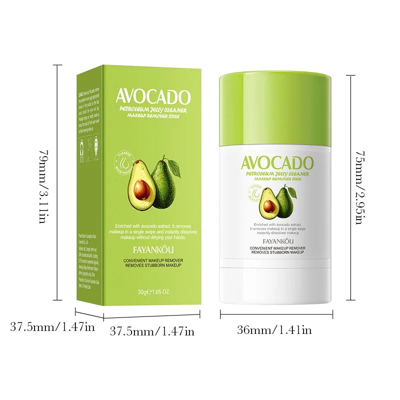 Avocado Lazy Makeup Remover Stick Fayankou Gentle Non-Irritating Makeup Remover Cream Facial Care Cleansing Balm Makeup Remover