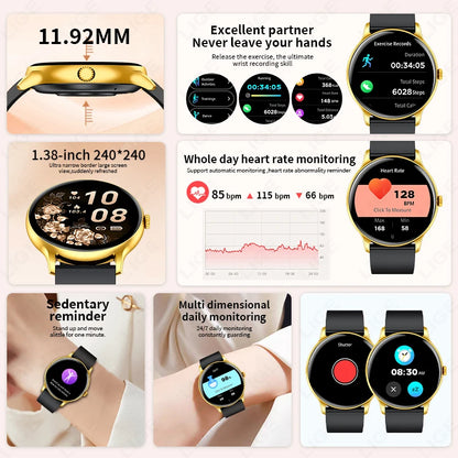 LIGE 2025 Bluetooth Call Full Touch HD Thin Screen Smart Watch Women IP68 Waterproof Watch Sport Fitness Tracker Smartwatch Men