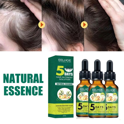 Fast Effective Growth Hair Essential Oil 5 Day Ginger Prevent Hair Loss Scalp Treatment Thicker Hair Care Products For Men Women