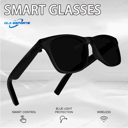 2025 New Men's Smart Glasses Women's Bluetooth Glasses Voice Call Control Music Voice Assistant UV Polarized Sunglasses Eyeglass