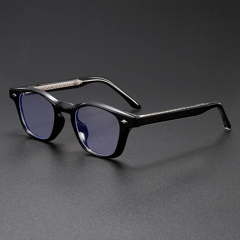 UVLAIK Retro Lightweight Eyewear Frames Men Fashion Square Small Frame Eyeglasses Women Classic Anti Blue Light Glasses Unisex