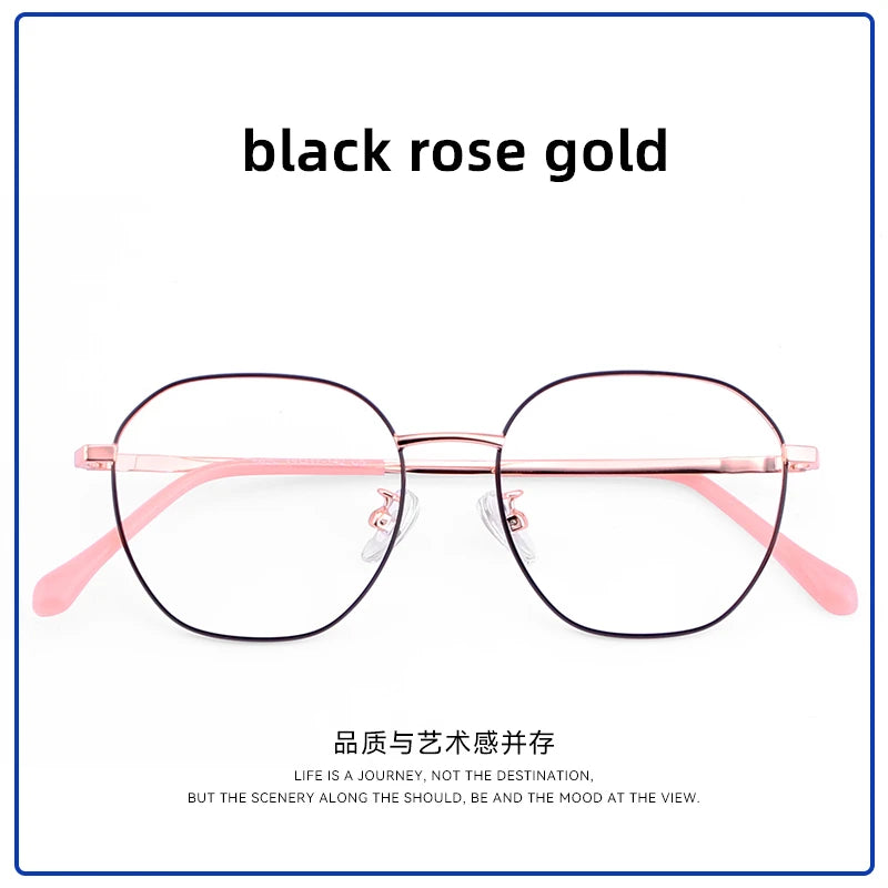 titanium glasses women prescription progressive glasses of sight far and near reading glasses women round glasses frame custom