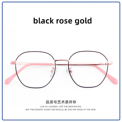 titanium glasses women prescription progressive glasses of sight far and near reading glasses women round glasses frame custom
