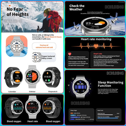 2025 New Watch 8 Classic GPS Trackr Smart Watch Men Woman Compass NFC Custom Dial 460*460 AMOLED Bluetooth Call Sport Smartwatch