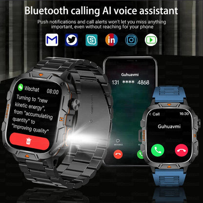 2025 New For Xiaomi Military Bluetooth Call Smart Watch Men 1.96" AMOLED Screen 5ATM Waterproof GPS Outdoor Sports Smartwatches