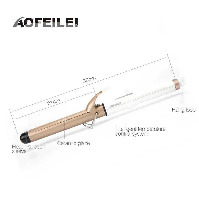 2025 New Electric Hair Curler with LCD Screen Digital Curling Iron Hair Curlers Irons 19-38mm Professional Curling Iron Curler