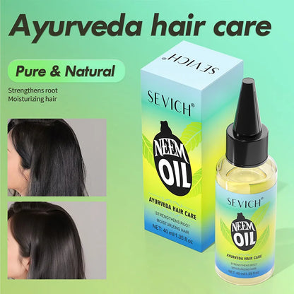 Sevich India Hair Growth Oil And Scalp Massager Comb Tool Set Ayurveda Neem Growth Oil Herbal Anti Hair Loss Treatment Serum