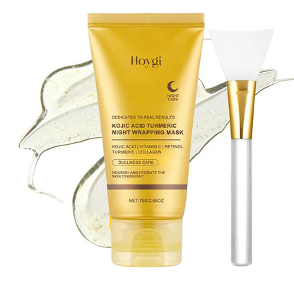 Hoygi Korean Skincare Night Mask - Kojic Acid & Turmeric With Vitamin C & Retinol For Anti-Aging & Hydration