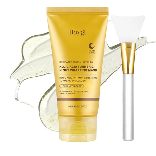 Hoygi Korean Skincare Night Mask - Kojic Acid & Turmeric With Vitamin C & Retinol For Anti-Aging & Hydration