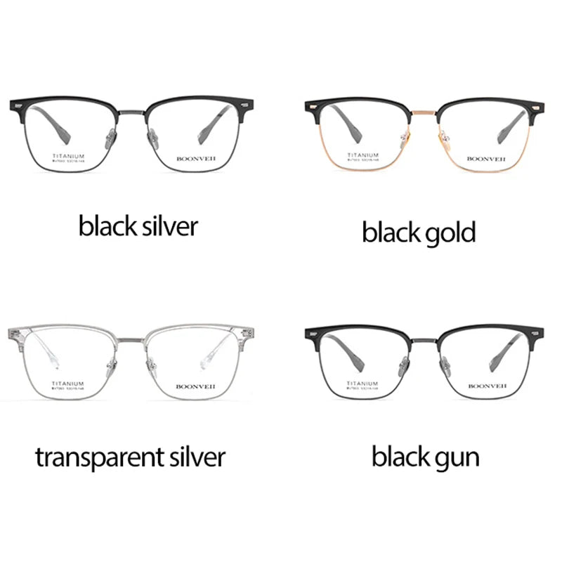 Pure Titanium Frame Glasses Full Rim Eye Glasses Spring Hinges Men Style Shortsighted Spectacles New Arrival Glasses