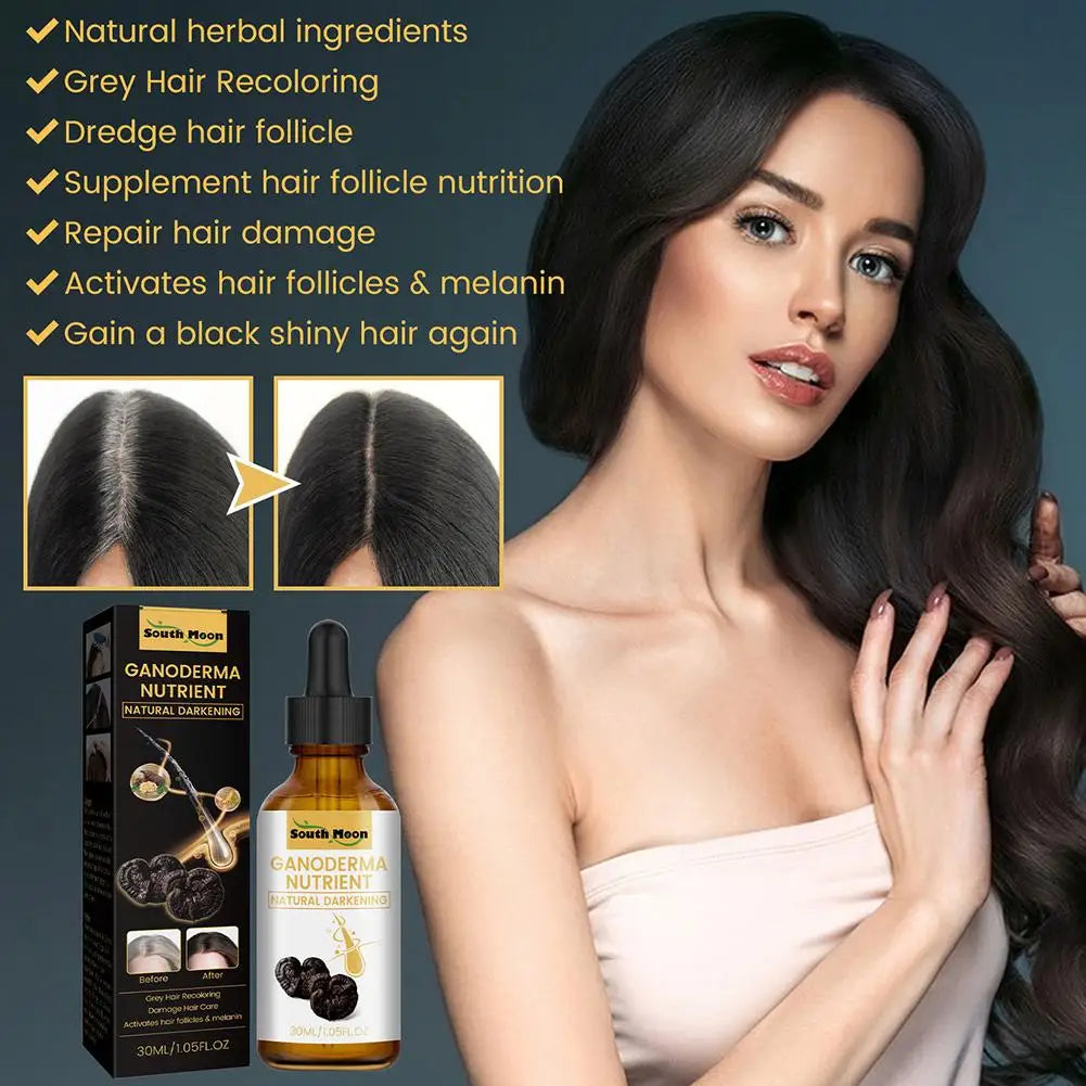 1/3/5/10pcs Gray Hair Treatment Serum White To Black Repair 100%Natural Color Black Rice Nourish Spray Anti Loss Hair High
