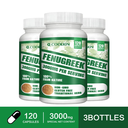 Fenugreek Capsules - for Hair Care and Breast Milk Supply, Weight Management