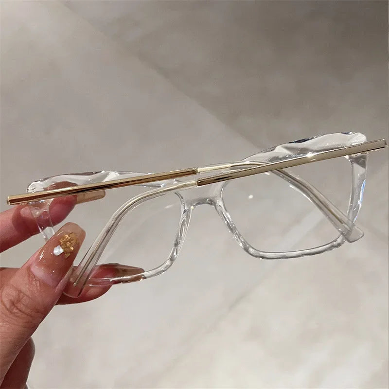 Cat Eye Glasses Frame Retro Anti Blue Women Clear Eyeglasses Women Men Alloy Resting Lense Optical Spectacle Eyeglass