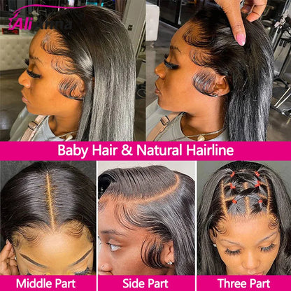 200 Density Straight Human Hair Wigs On Clearance Sale Transparent HD Lace Wig 13x6 Human Hair 30 Inch Brazilian Raw Hair Wig