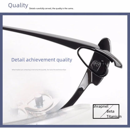 Ultra-light Semi-rimless Pure Titanium Business Eyeglasses Frame For Men 1153 Style Myopia Be Matched Myopia Glasses Deep