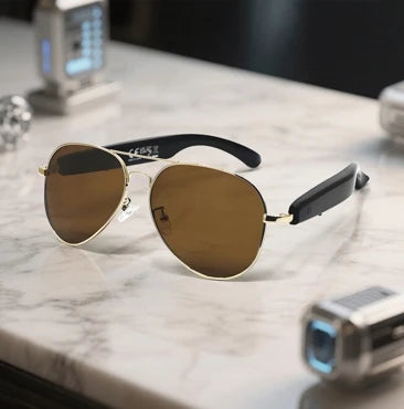 F18 HD AI Smart Glasses Chat 55mA*2 battery Battery Voice Assistant Control Camera Bluetooth Call Smart Glasses