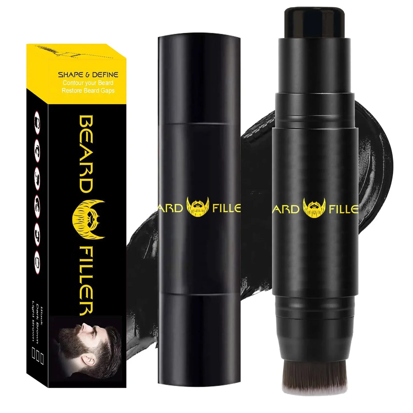 Beard Pen Beard Filler Pencil And Brush Beard Enhancer Lasting Repair Moustache Coloring Shaping Tools Hair Pencil Waterproof