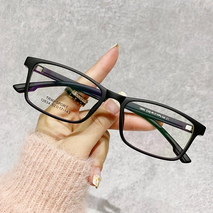 Advanced Texture Flat Glasses Eye Protection Retro Business Sports Style Square Spectacle Frame Flexible and Non Slip Style