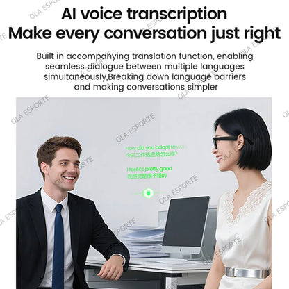 2IN1 AI Smart Glasses 800W Pixel Camera Bluetooth Call Voice Assistant Stereo Music Translate anti-blue light lenses Sunglasses