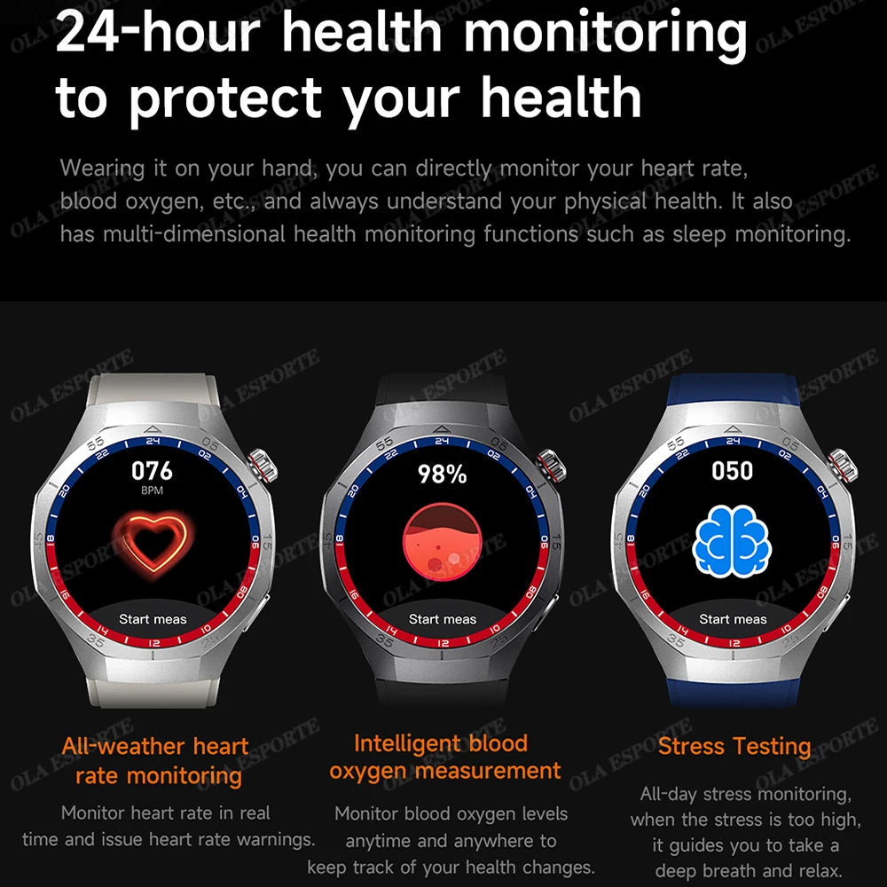 2025 WATCH 5 Smart Watch Men 1.52" HD AMOLED Screen Heart Rate Monitor Bluetooth Call GPS Sport Fitness Tracker Smartwatch Women