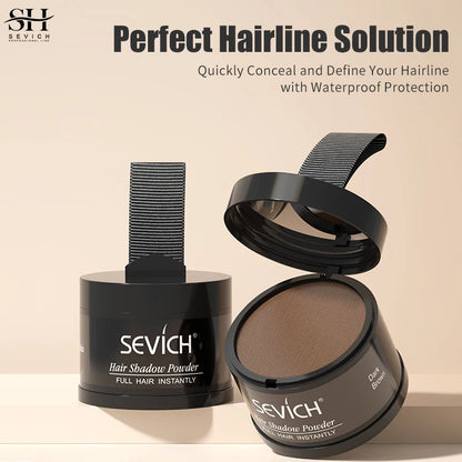 SEVICH Root Touch Up Hair Powder With Brush Hair Loss Concealer For Thinning Hair Women Men Root Cover Up Hairline Shadow Powder