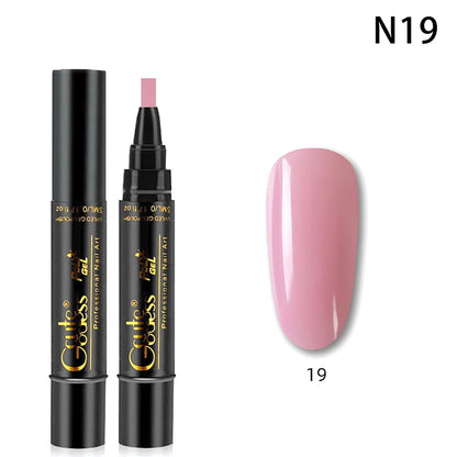 1 Pcs Pure Color Gel Nail Polish Pen For Nails Art Gel Semi Permanent Base Top Coat UV Gel Varnish Hybrid Neon Nail Polish
