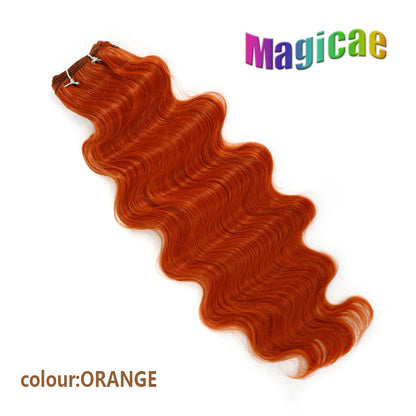 Magicae 30Inches Brown 12# M816# Sliver White Ombre Blond 613 Ombre 27# Body Wave High Temperature Synthetic Hair Extensions