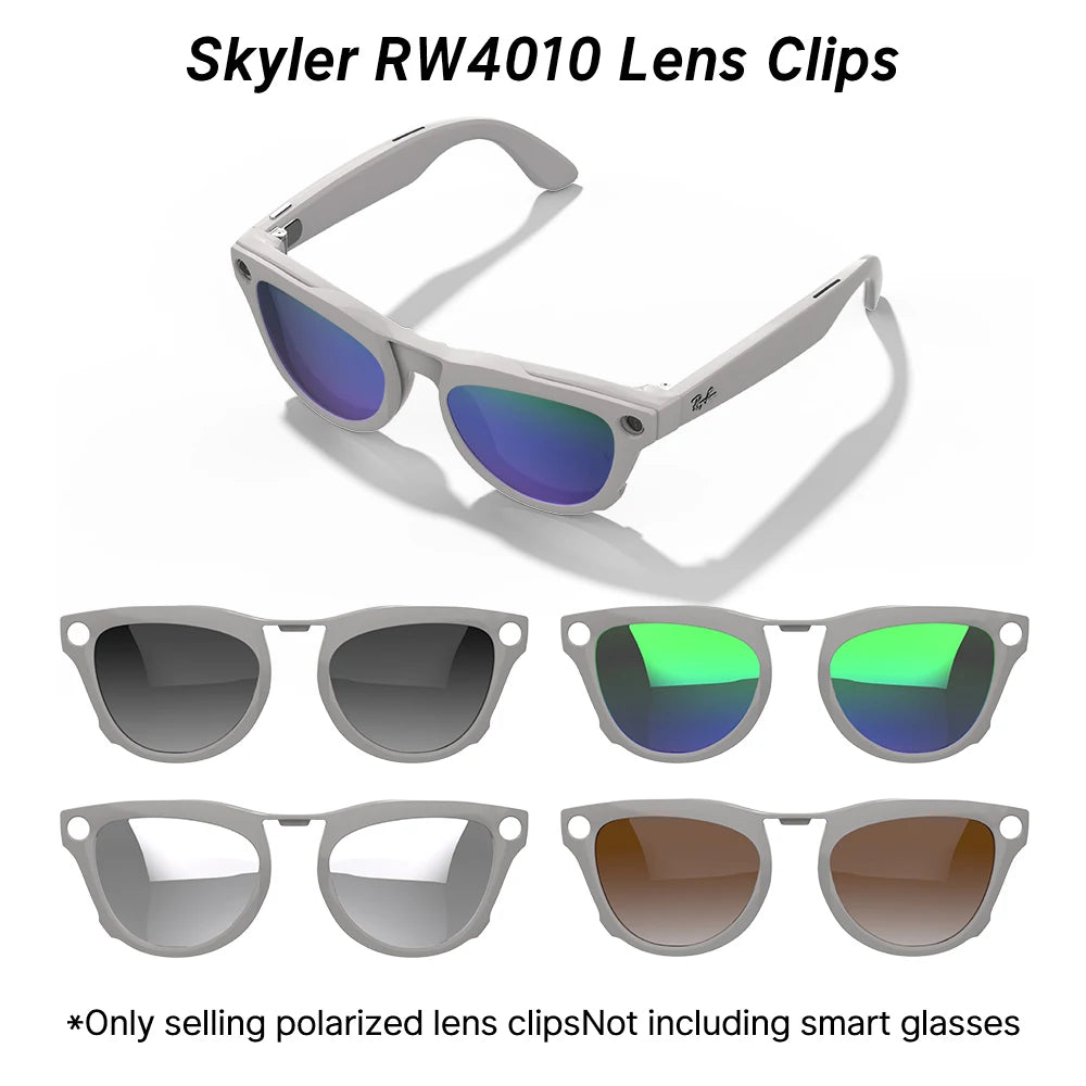 Hibloks For Ray-Ban Meta Skyler RW4010/RW4014 (Gen 2) Glasses Lens Clip AI Smart Glasses Accessory Anti-glare Sunglasses lenses
